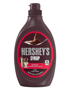 Box of Hersheys Chocolate Syrup