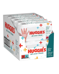 Box of Huggies All Over Clean Baby Wipes