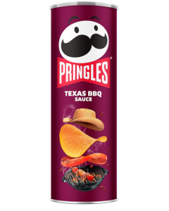 Box of Pringles Texas BBQ Sauce Potato Chips